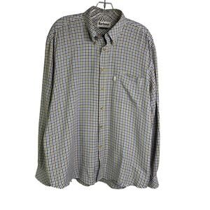 Barbour Button Down Shirt Mens L Multi-color Gingham Comfort Fit Classic Preppy‎